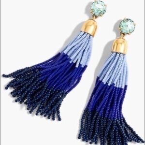 J.CREW Colorblock Bead Tassel Earrings